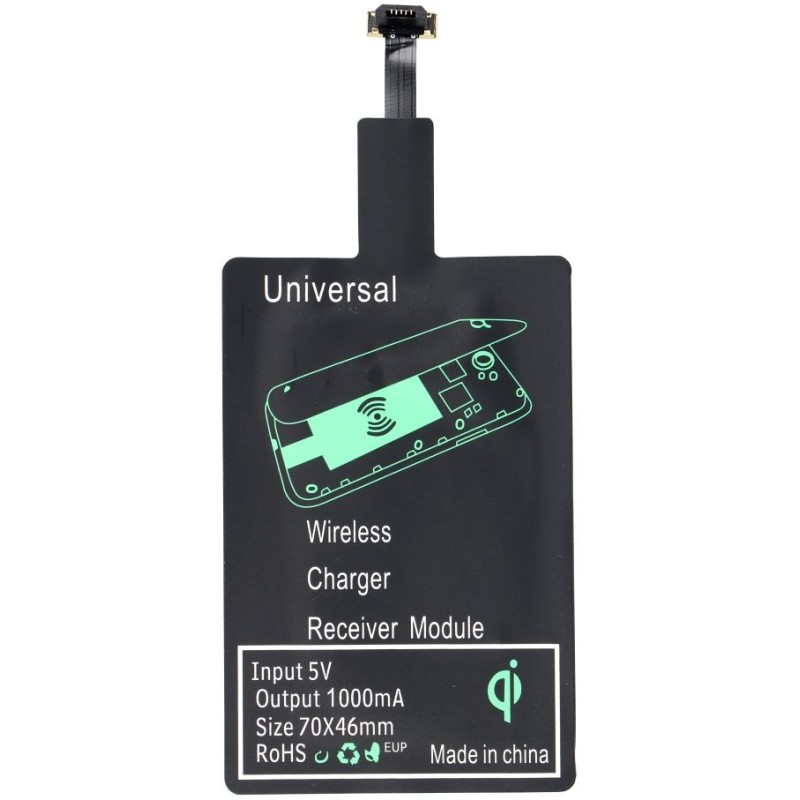 convertisseur adaptateur Micro usb vers Qi pour charge sans fil - Image 3