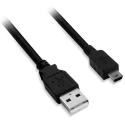 Câble USB 2.0 A mâle MINI USB MALE câble noir - 1.5