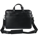 Saccoche à bandouliere pour Ordinateur Portable en Cuir UNIQ NOIR 15,6"
