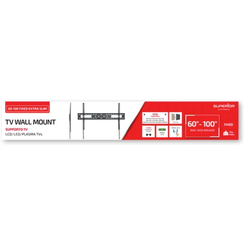 Support TV 60"- 100" Fixe Extra Slim