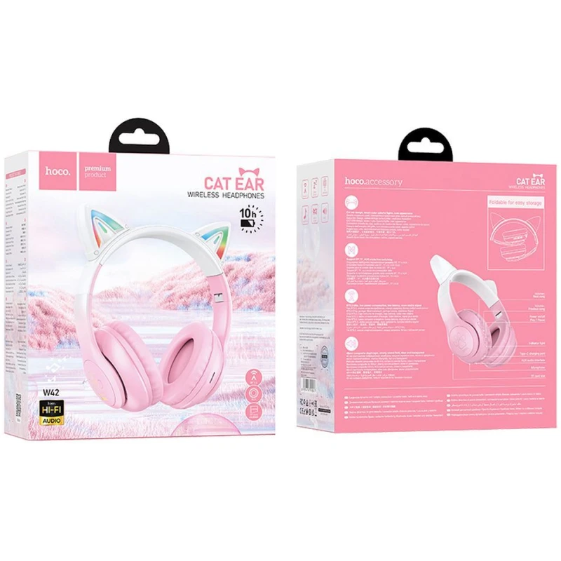 Casque sans Fil Bluetooth oreilles de chat Hoco W42 - Image 9