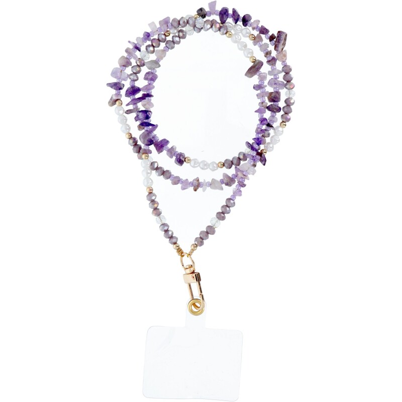 Cordon tour de cou, pendentif téléphone - CRYSTAL  / longueur cordon 82 cm  / pour tour de cou