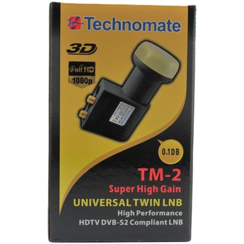 Lnb Twin Super High Gain TechnomateTM-2 Universel 0,1 dB Full HD DVB-S2