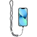 Cordon tour de cou, pendentif téléphone - CRYSTAL DIAMOND / longueur cordon 74 cm  / pour tour de cou - noir