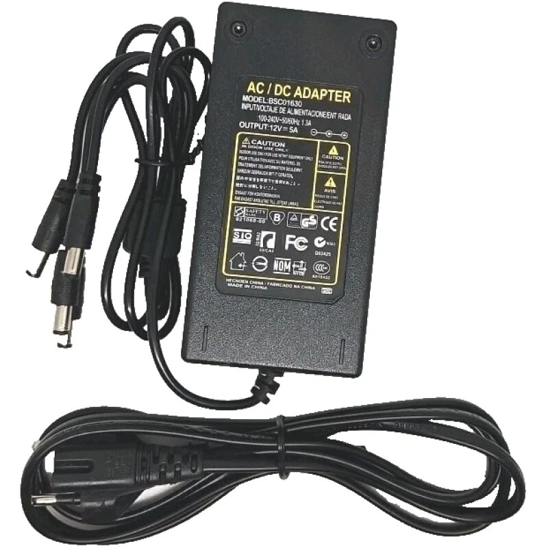 bloc alimentation 12 volts 5 amperes 4 sorties dc male – Image 3