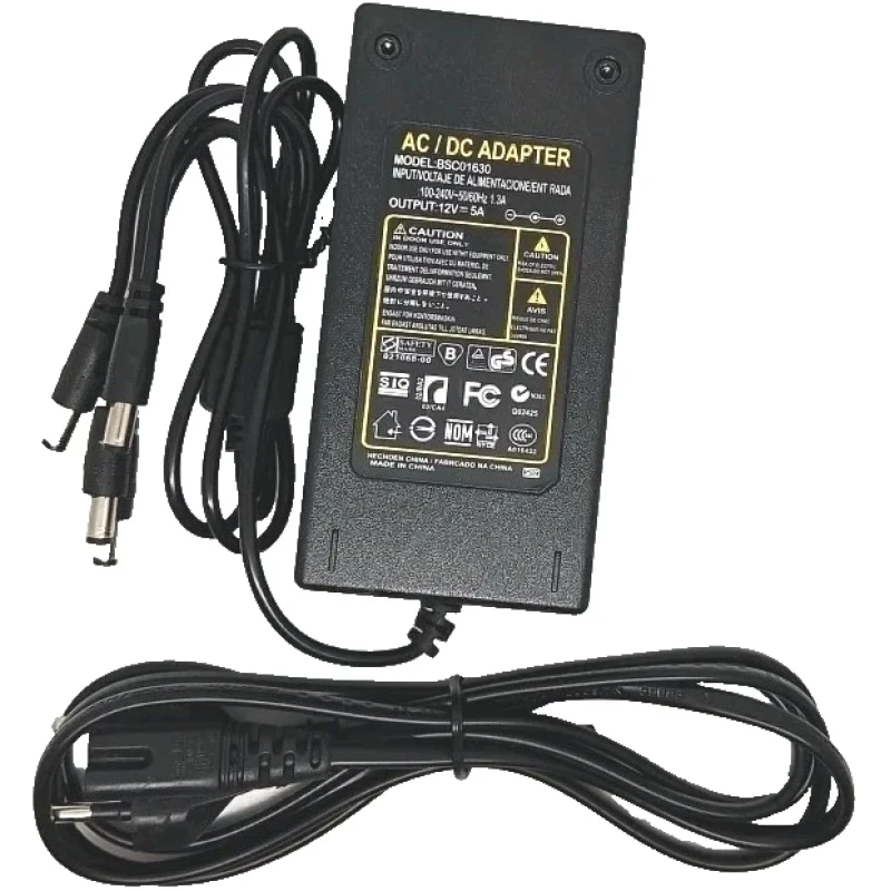 bloc alimentation 12 volts 5 amperes 4 sorties dc male - Image 3