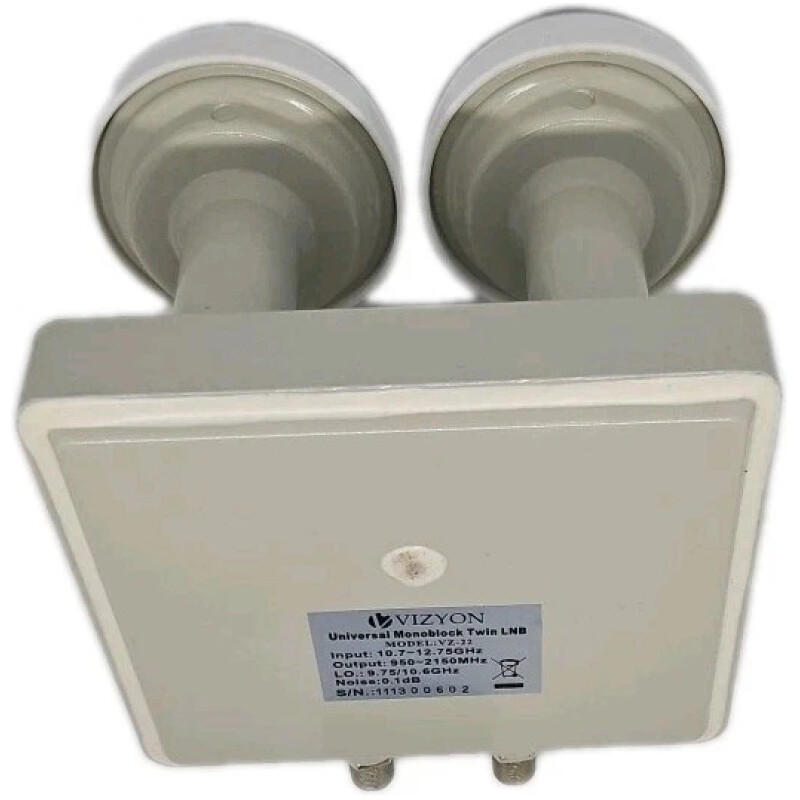 LNB Monoblock Twin 6° Astra & Hotbird Vizyon VZ-22 0,1 dB Full HD 3D 4K – Image 4