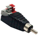 Connecteur RCA mâle avec borne d'insertion sans vis