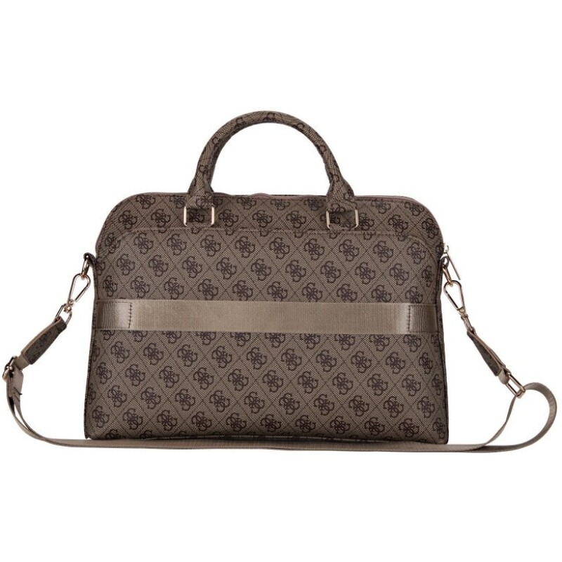 Sacoche GUESS 4G 15" / 16" avec logo triangulaire Marron – Image 3