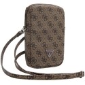 Sacoche Guess PU 4G pour téléphone logo triangulaire fermeture éclair