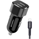 chargeur allume cigare 2 usb 5v 2.4a smartphone