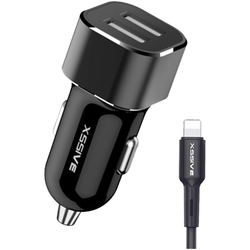 chargeur allume cigare 2 usb 5v 2.4a smartphone