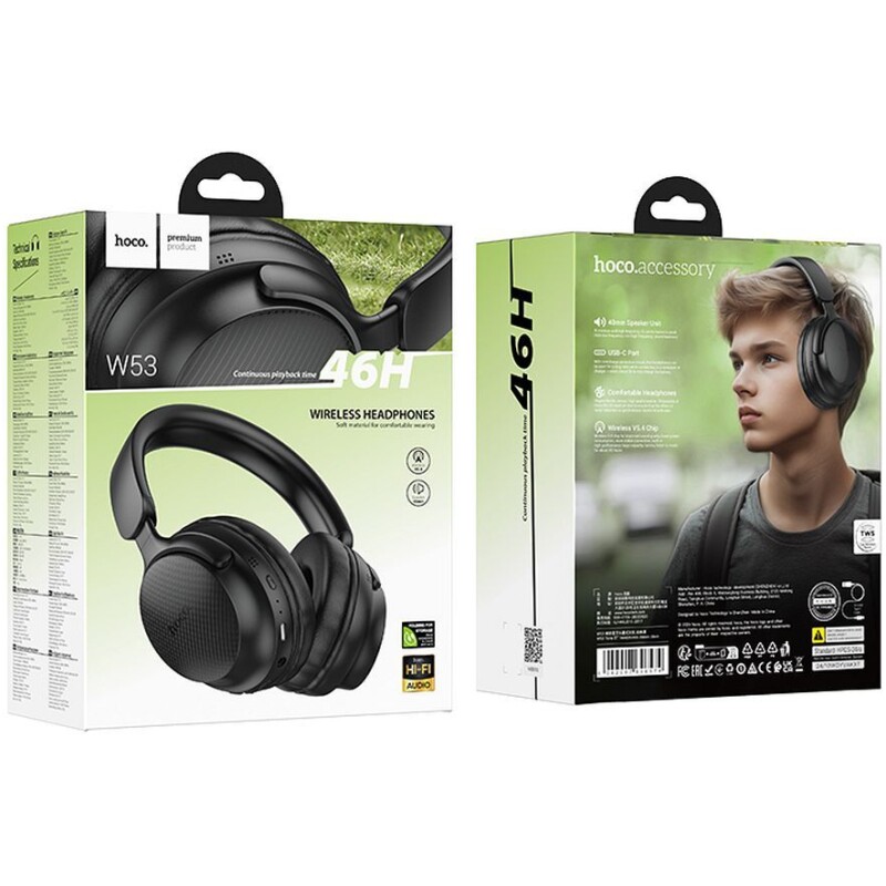 Casque sans fil bluetooth 46h autonomie Hoco W53 – Image 12