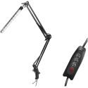 Lampe LED d'architecte Bras col de cygne orientable pince etaux