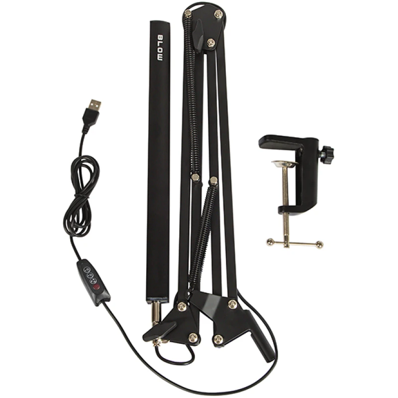 Lampe LED d'architecte Bras col de cygne orientable pince etaux - Image 3
