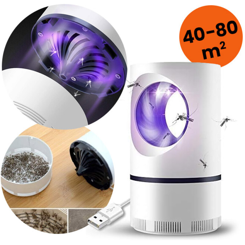 lampe antimoustique aspirante UV piege à moustique sans bruit usb – Image 2