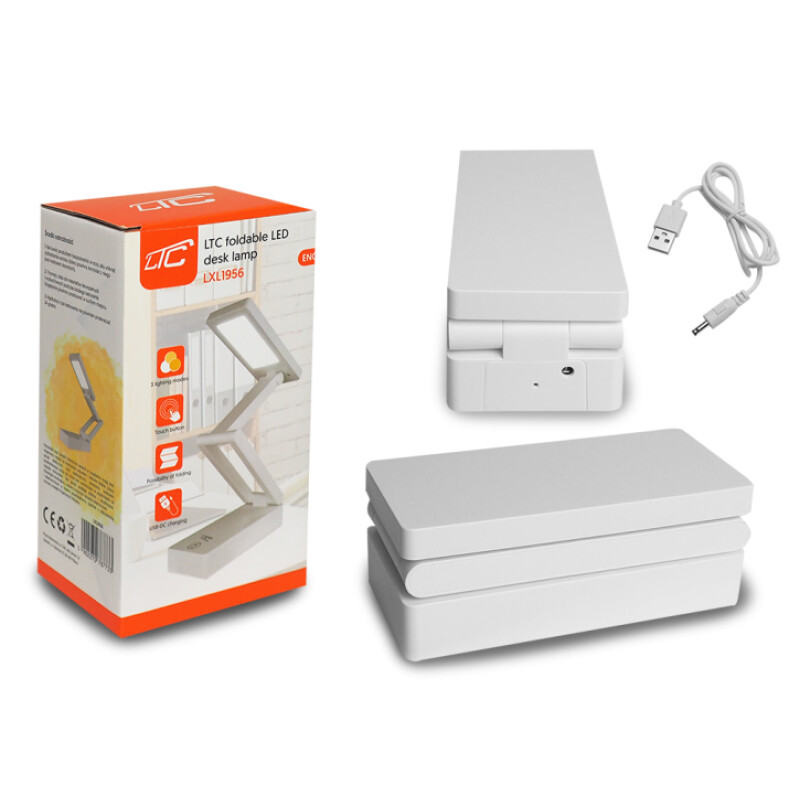 Lampe LED de bureau pliable rechargeable par usb 3000mah lamex LXL1956 – Image 5