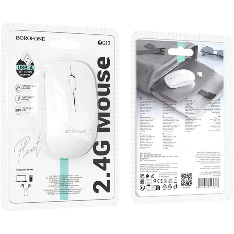 souris sans fil ultra legere 38grammes 1000dpi usb borofone BG14 – Image 3
