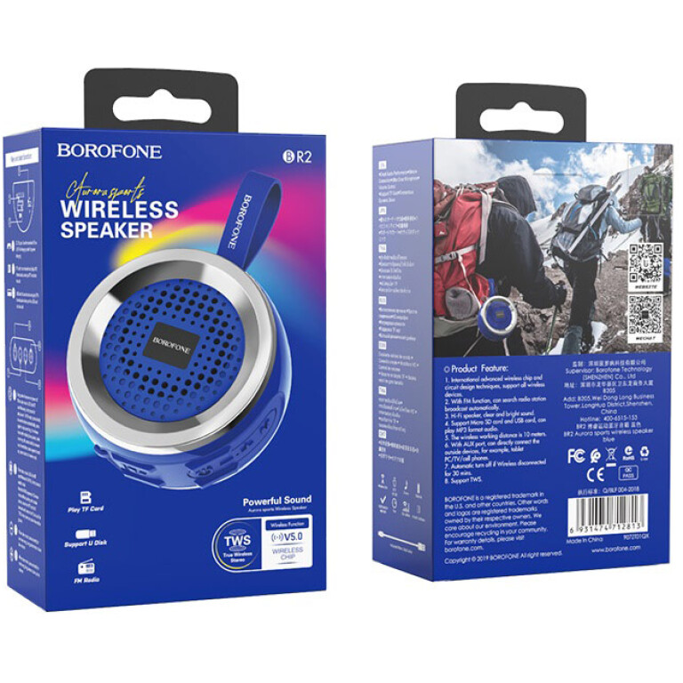 Borofone BR2 Bluetooth Speaker blue