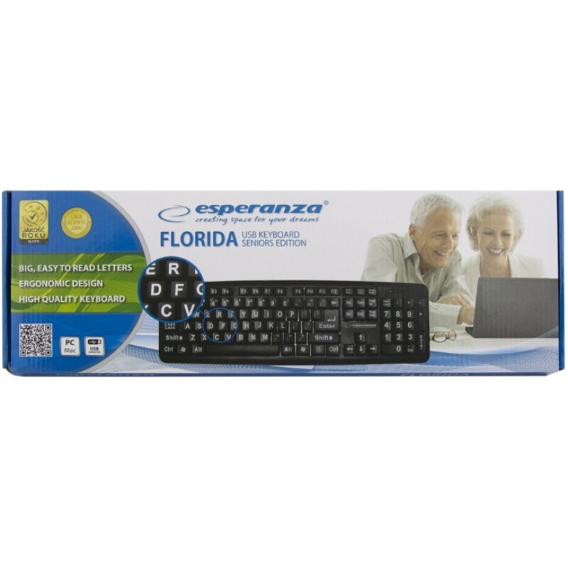 Clavier Special Senior QWERTY esperanza Florida filaire USB – Image 2