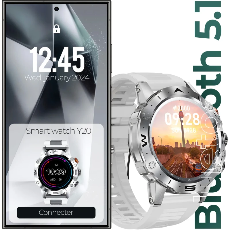 Montre connectée Bluetooth Sport Boitier Antichoc Etanche  IP68 HOCO Y20 - Image 5