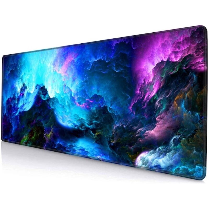 Tapis repose poignet tapis souris grand format 80 x 30 cm nuée violette purple clouds – Image 6