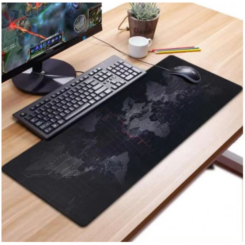 Tapis repose poignet tapis souris grand format 80 x 30 cm world map