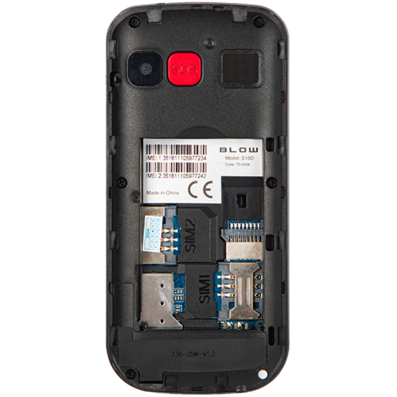 telephone Senior grosse touches bouton SOS dual sim torche sur socle blow S18D – Image 4
