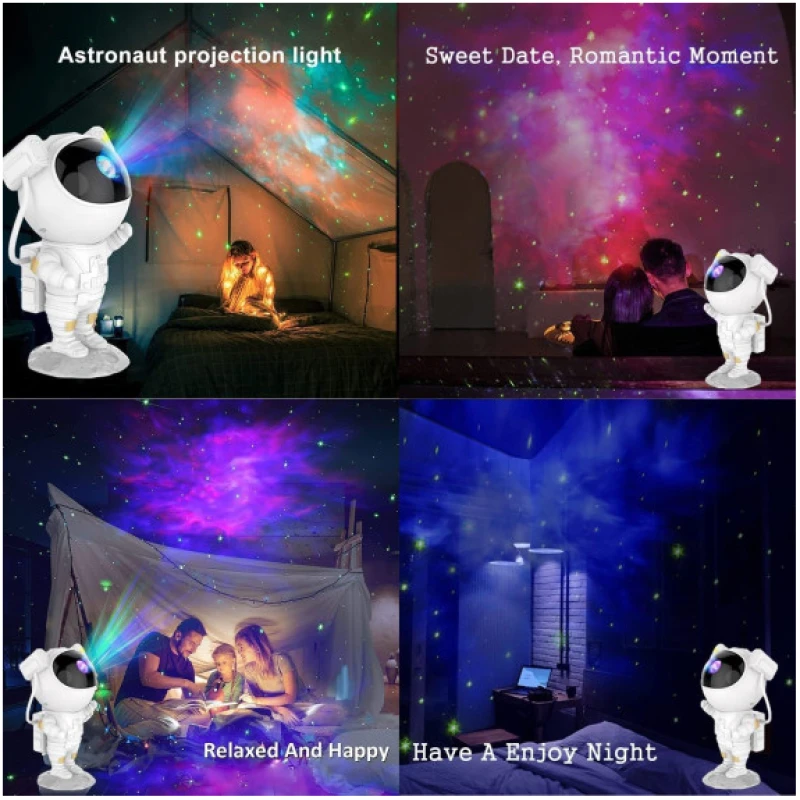 lampe laser nebuleuse + étoiles astronaute debout Grand Modele USB - Image 3