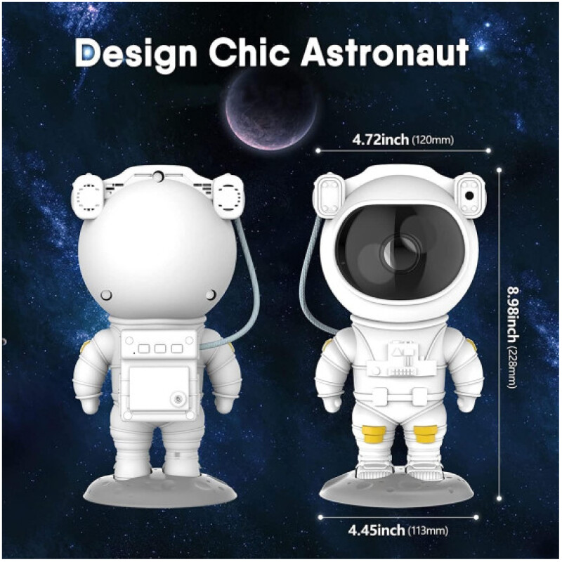 lampe laser nebuleuse + étoiles astronaute debout Grand Modele USB – Image 4