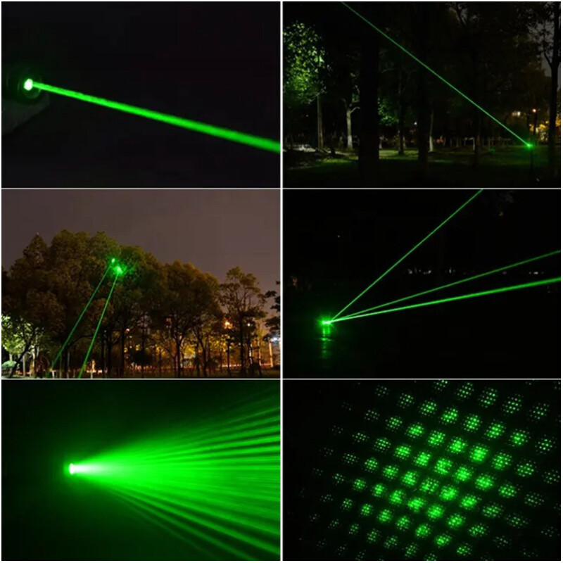 POINTEUR LASER PUISSANT VERT PILE ET CHARGEUR  1mW 10KM  verrou de sureté – Image 3